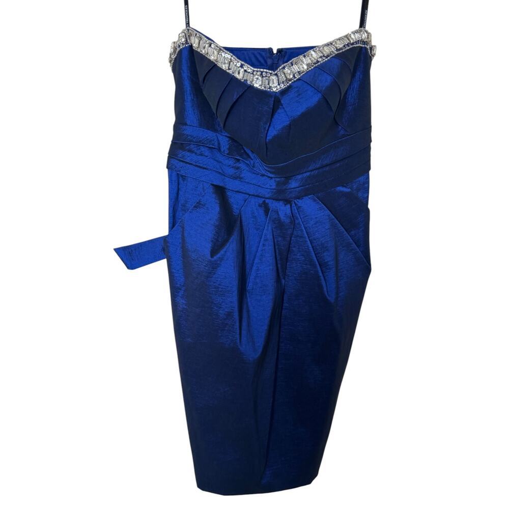 Strapless Sapphire Beaded Dress